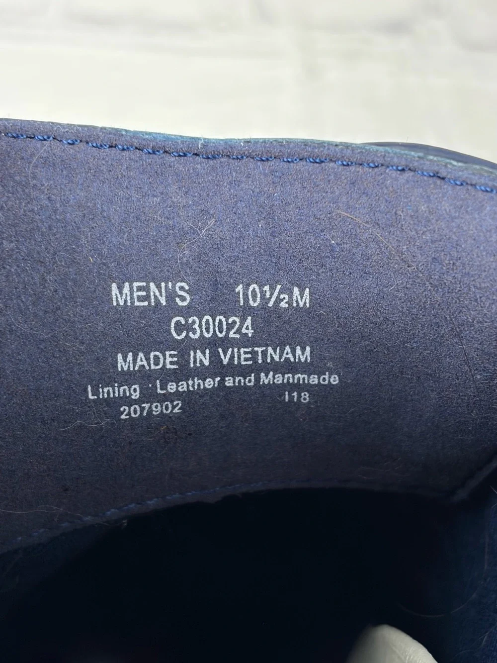 Cole Haan OriginalGrand Navy Blue Leather Wingtip Oxford Shoes C30024 Size 10.5